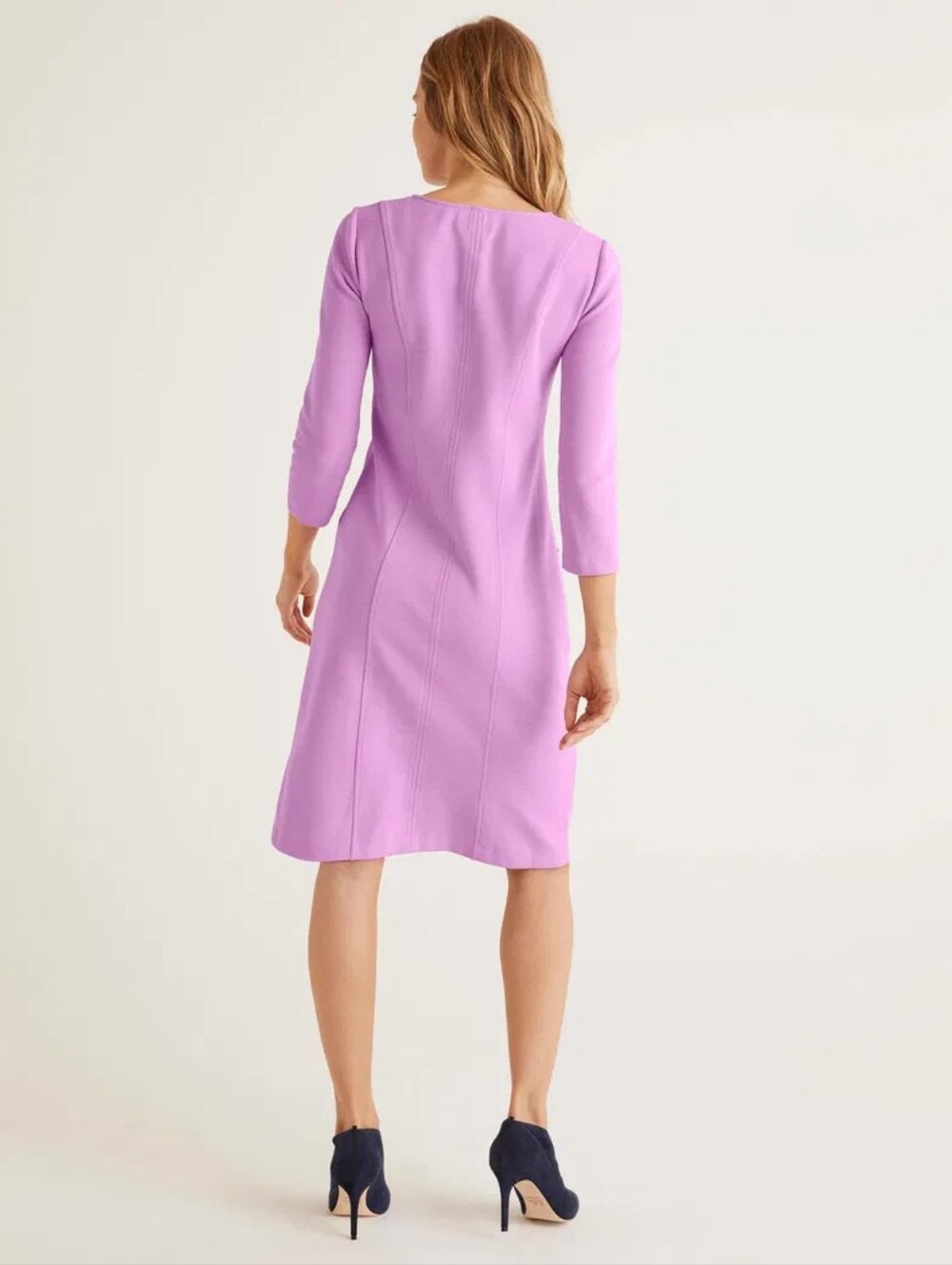 Boden Lilac Ribbed Shift Dress size 12 - Picture 4 of 8
